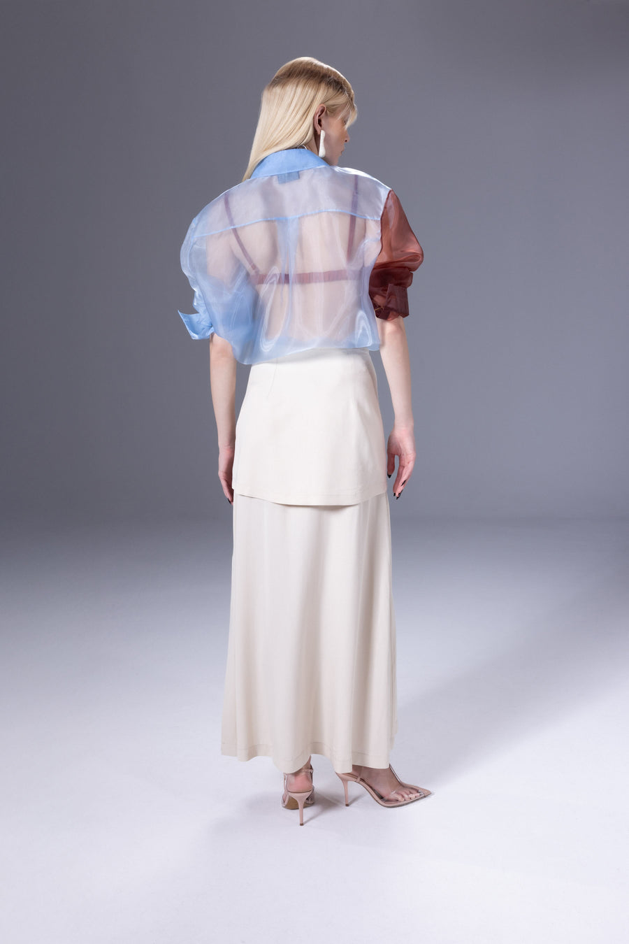 Layered Cotton Mid-Length Skirt