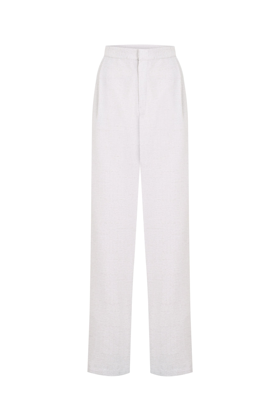 Vanilla Pleated Cotton Pants
