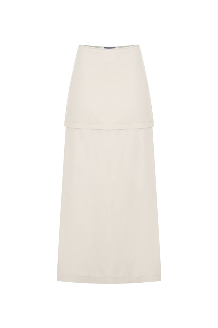 Layered Cotton Mid-Length Skirt