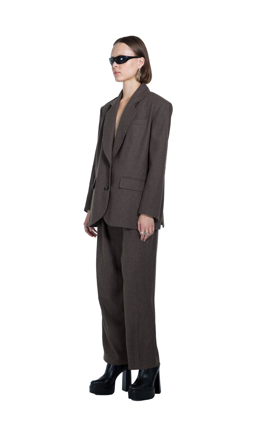 Taupe Brown Oversize Women’s Blazer