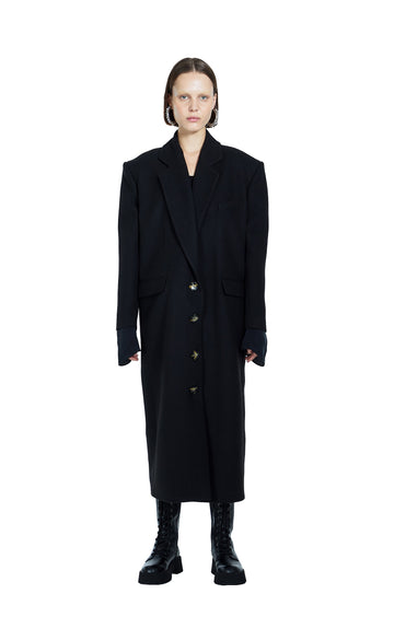 Single Breasted Women’s Black Coat