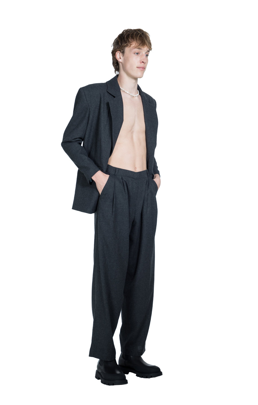 Charcoal Grey Tailored Men’s Trousers